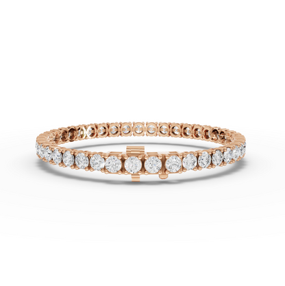 10 Carat Round Cut Moissanite Diamond Tennis Bracelet