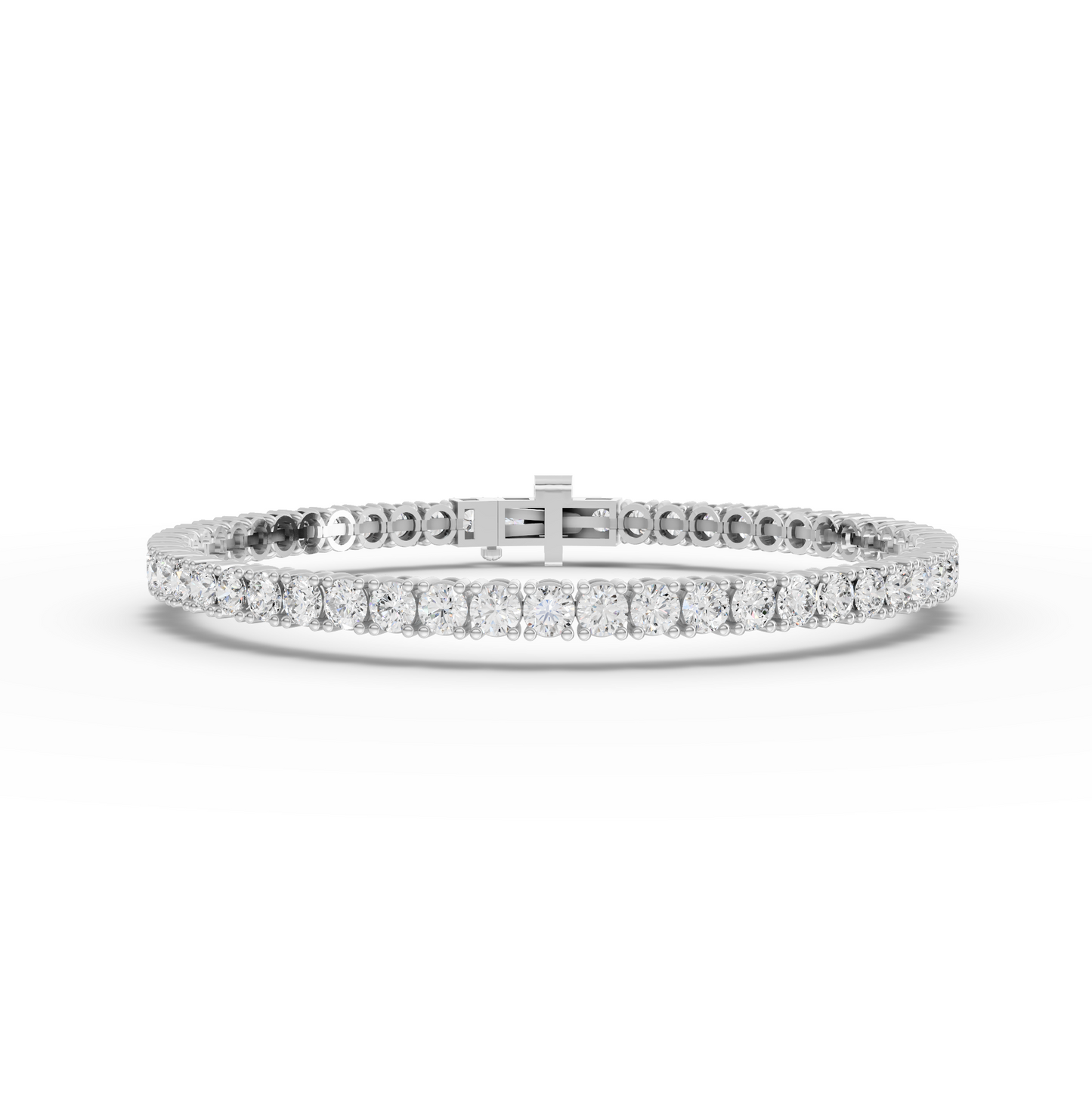 5.50 Carat Round Cut Moissanite Diamond Tennis Bracelet