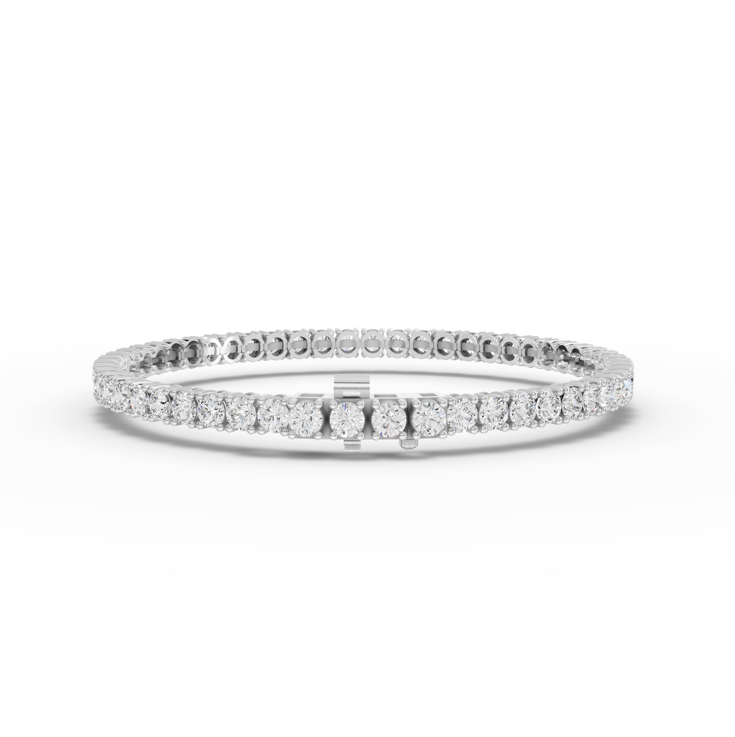 5.50 Carat Round Cut Moissanite Diamond Tennis Bracelet