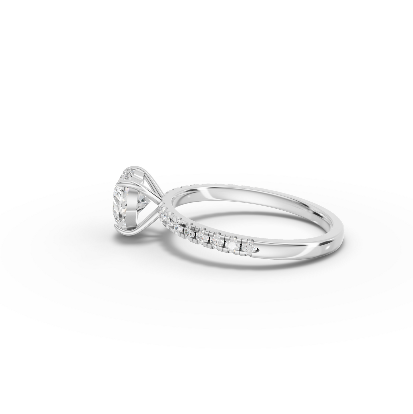 2.5 Carat Center Heart Cut Moissanite Diamond Engagement Ring