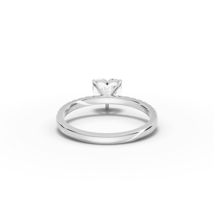 2.5 Carat Center Heart Cut Moissanite Diamond Engagement Ring
