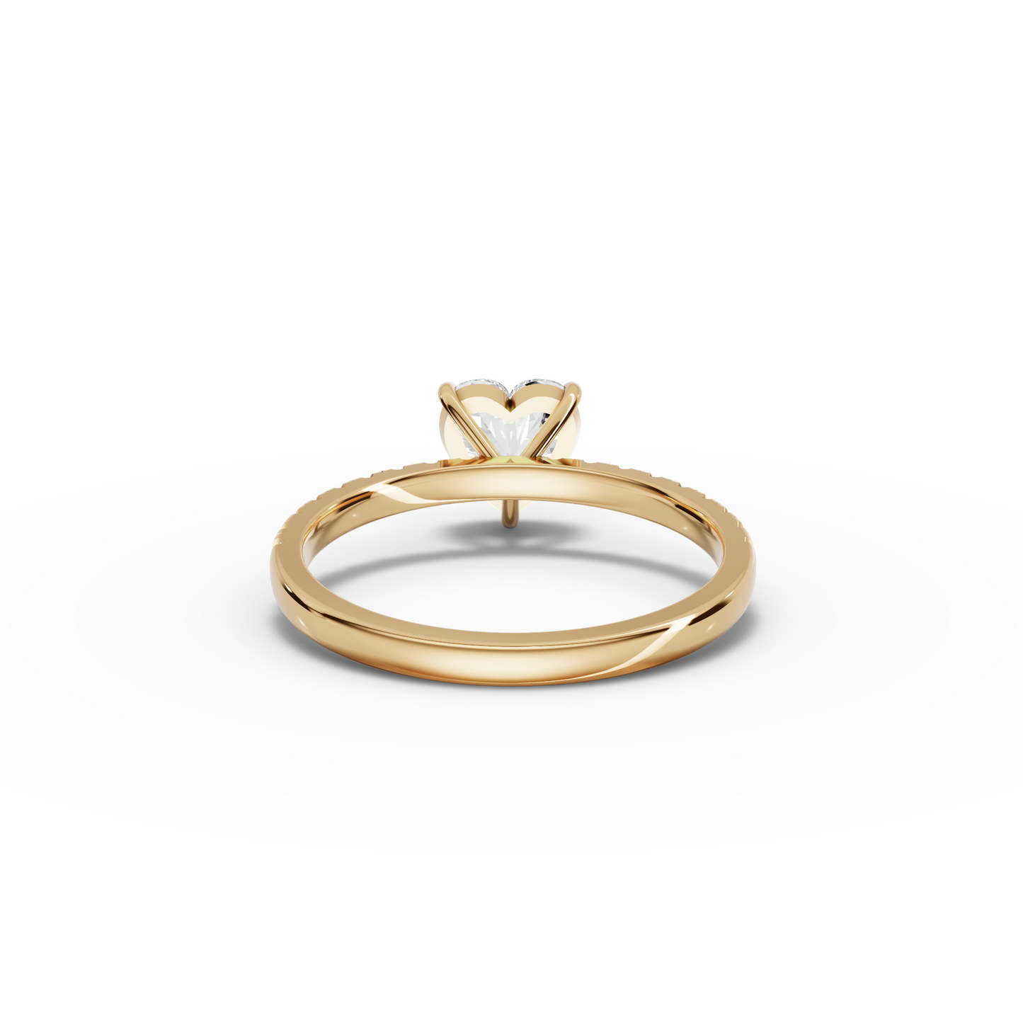 2.5 Carat Center Heart Cut Moissanite Diamond Engagement Ring