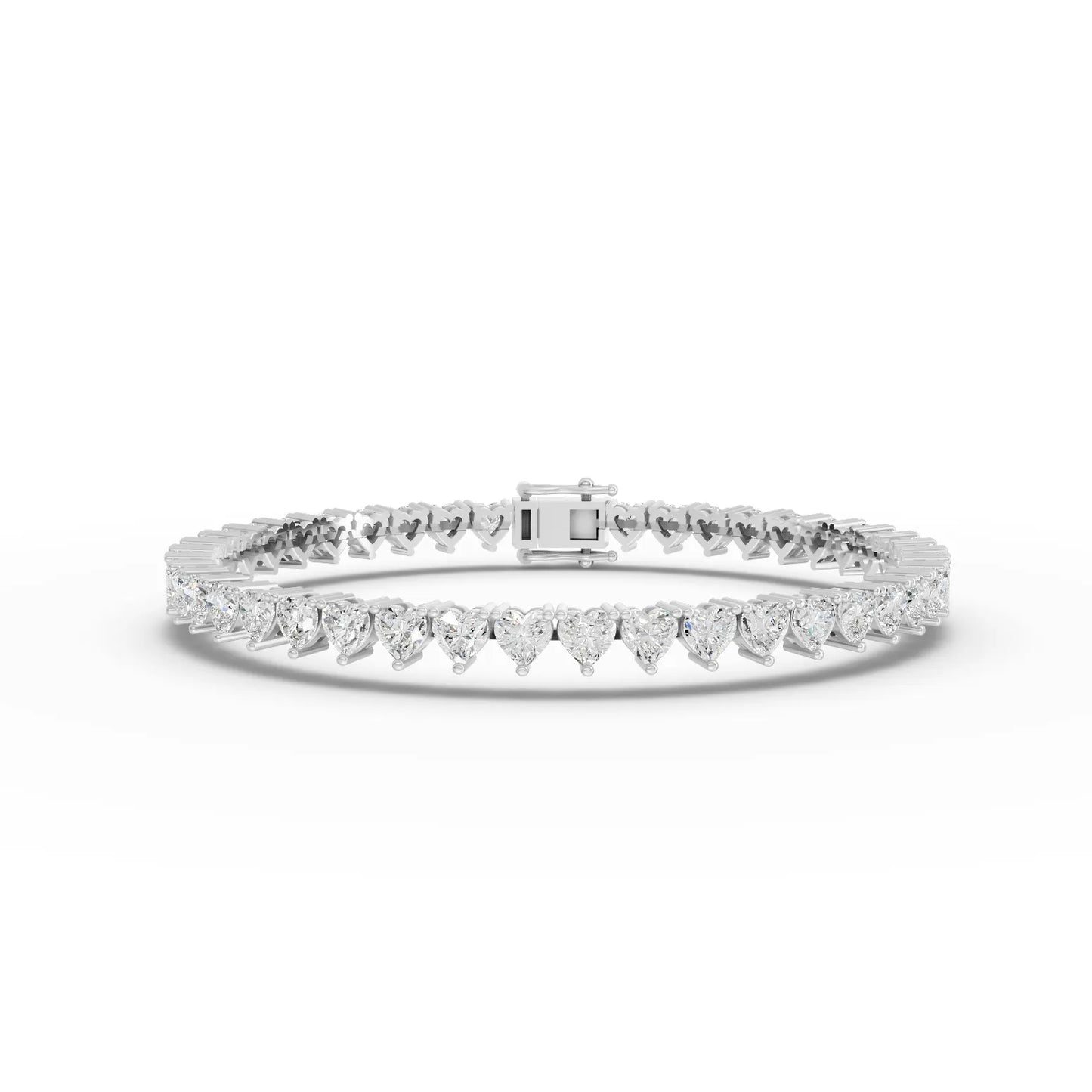 Heart Cut Moissanite Diamond Tennis Bracelet