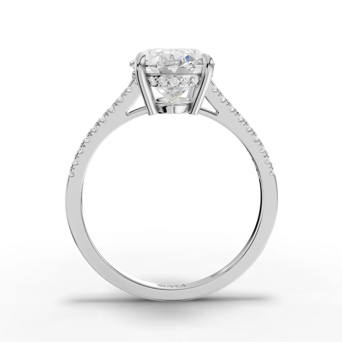 3 Carat Center Oval Cut Moissanite Diamond Engagement Ring