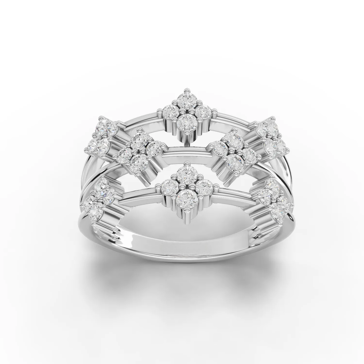 0.62 Carat Round Cut Moissanite Diamond Engagement Ring