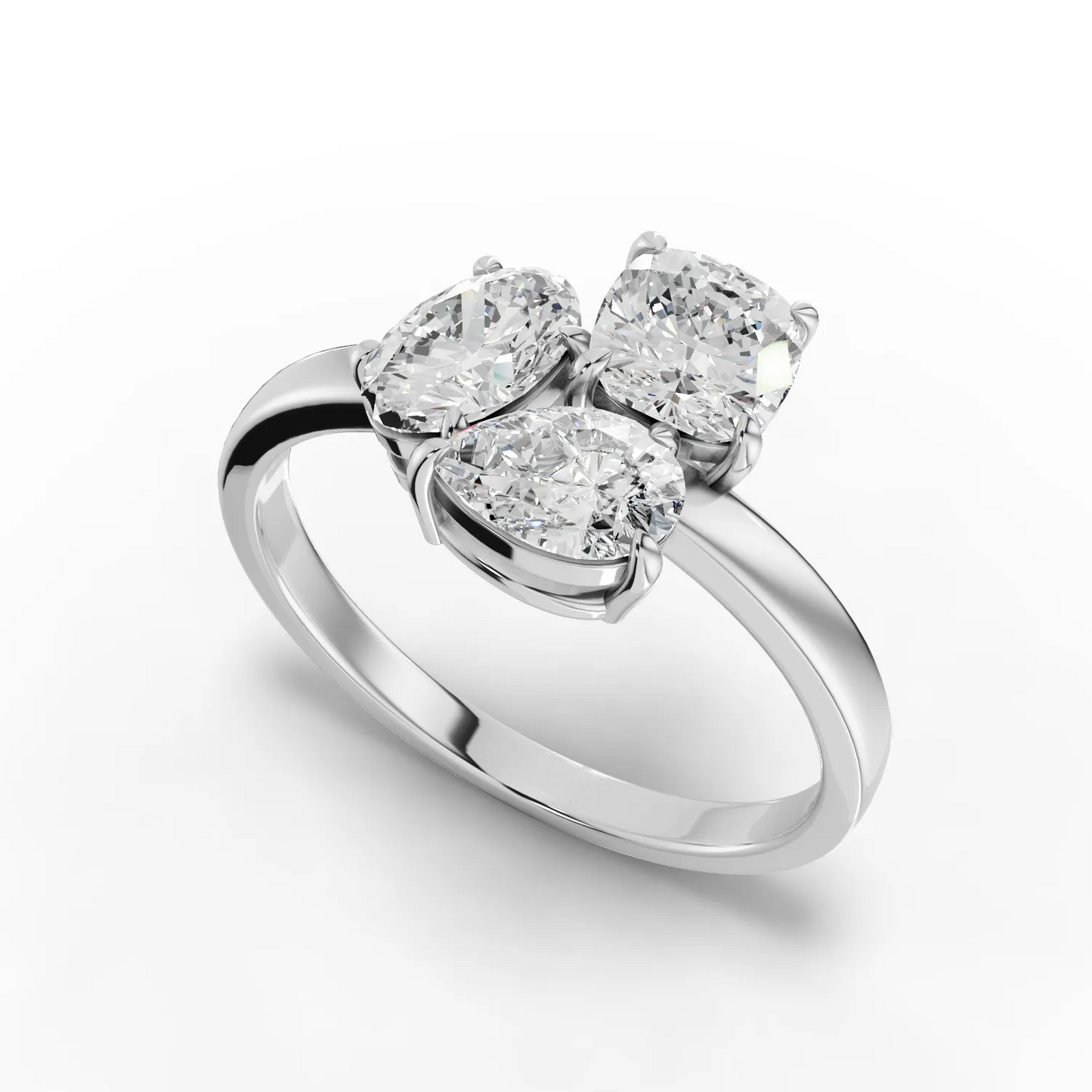 1.5 Carat Oval, Pear, Cushion Square Cut Moissanite Diamond Engagement Ring
