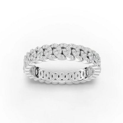 0.90 Carat Round Cut Moissanite Diamond Engagement Ring