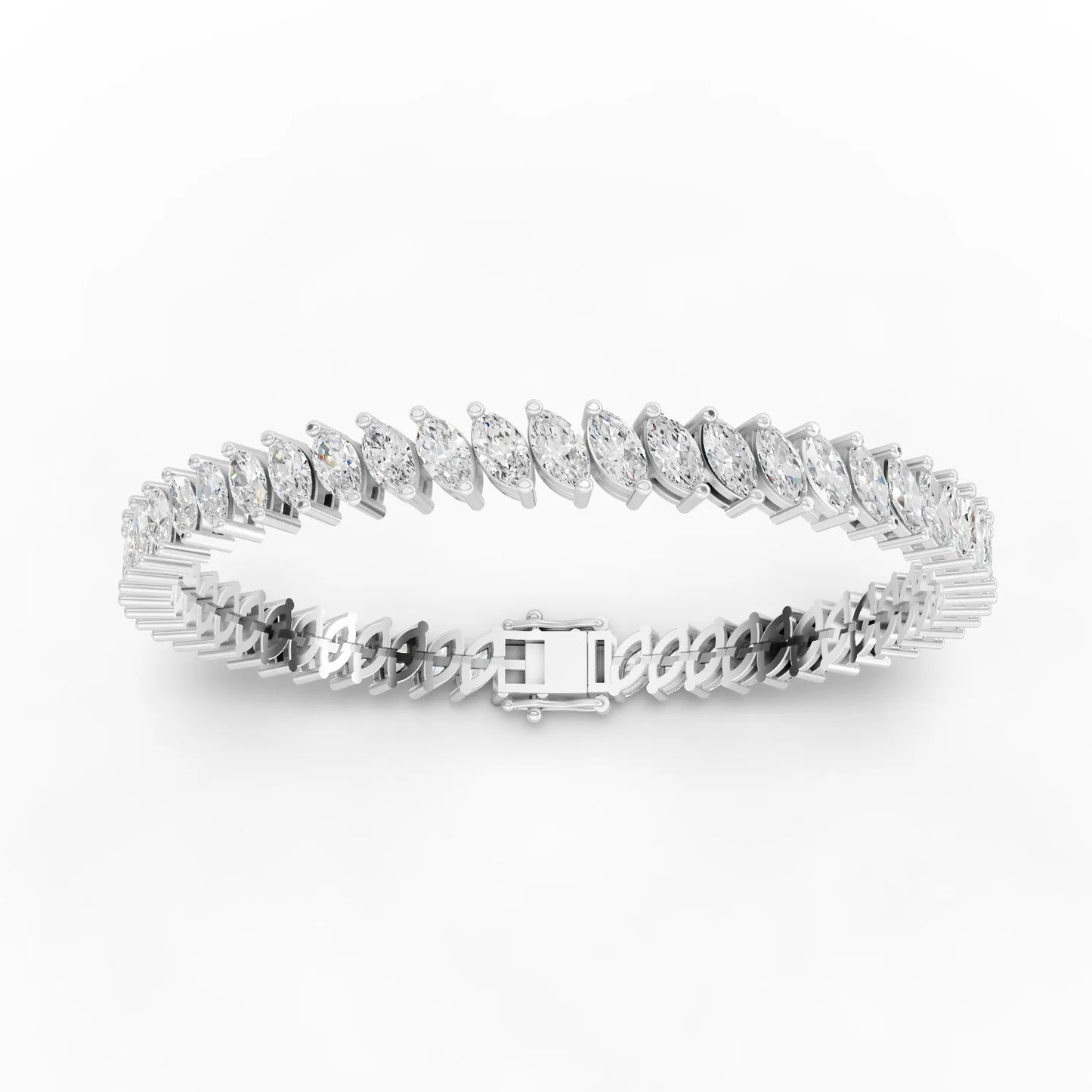 Marquise Cut Moissanite Diamond Tennis Bracelet