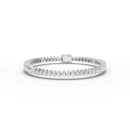Pear Cut Moissanite Diamond Tennis Bracelet