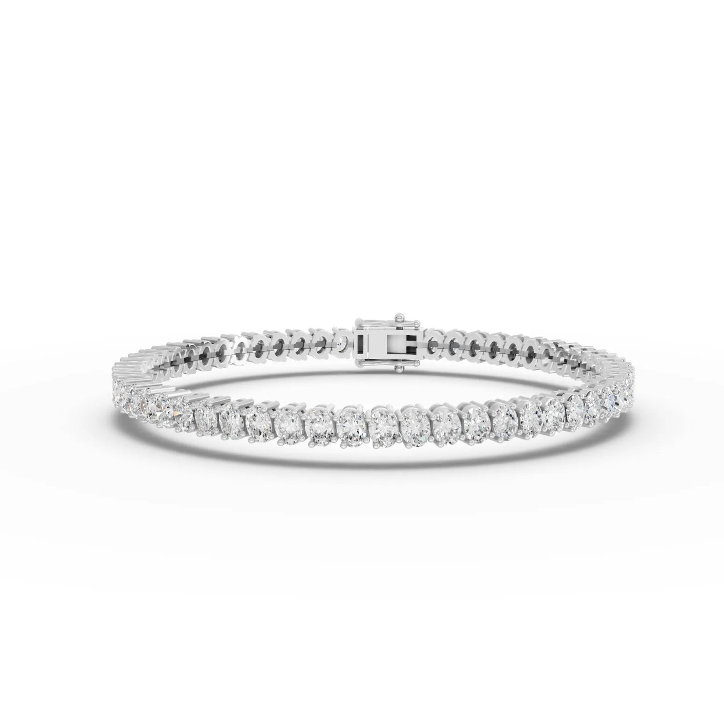 Oval Cut Moissanite Diamond Tennis Bracelet