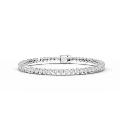 Heart Cut Moissanite Diamond Tennis Bracelet