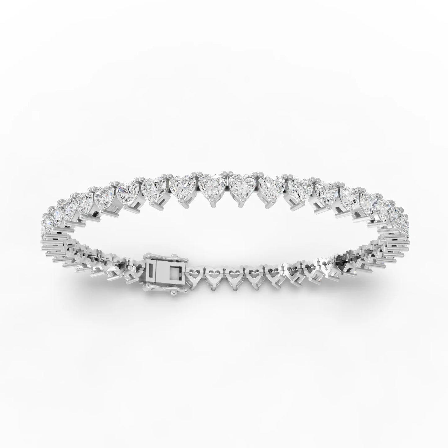 Heart Cut Moissanite Diamond Tennis Bracelet