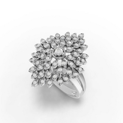 0.30 Carat Round Cut Moissanite Diamond Engagement Ring