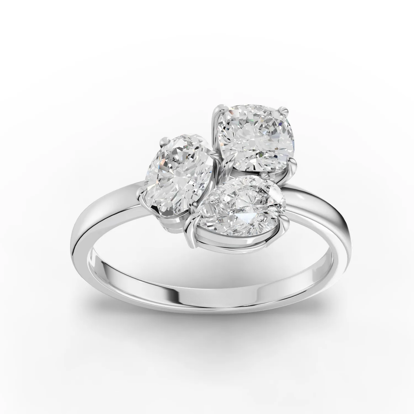 1.5 Carat Oval, Pear, Cushion Square Cut Moissanite Diamond Engagement Ring