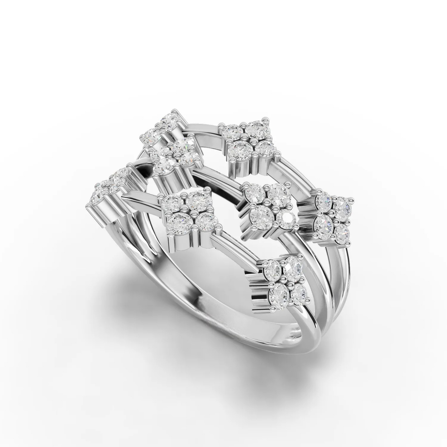 0.62 Carat Round Cut Moissanite Diamond Engagement Ring