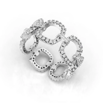 0.80 Carat Round Cut Moissanite Diamond Engagement Ring