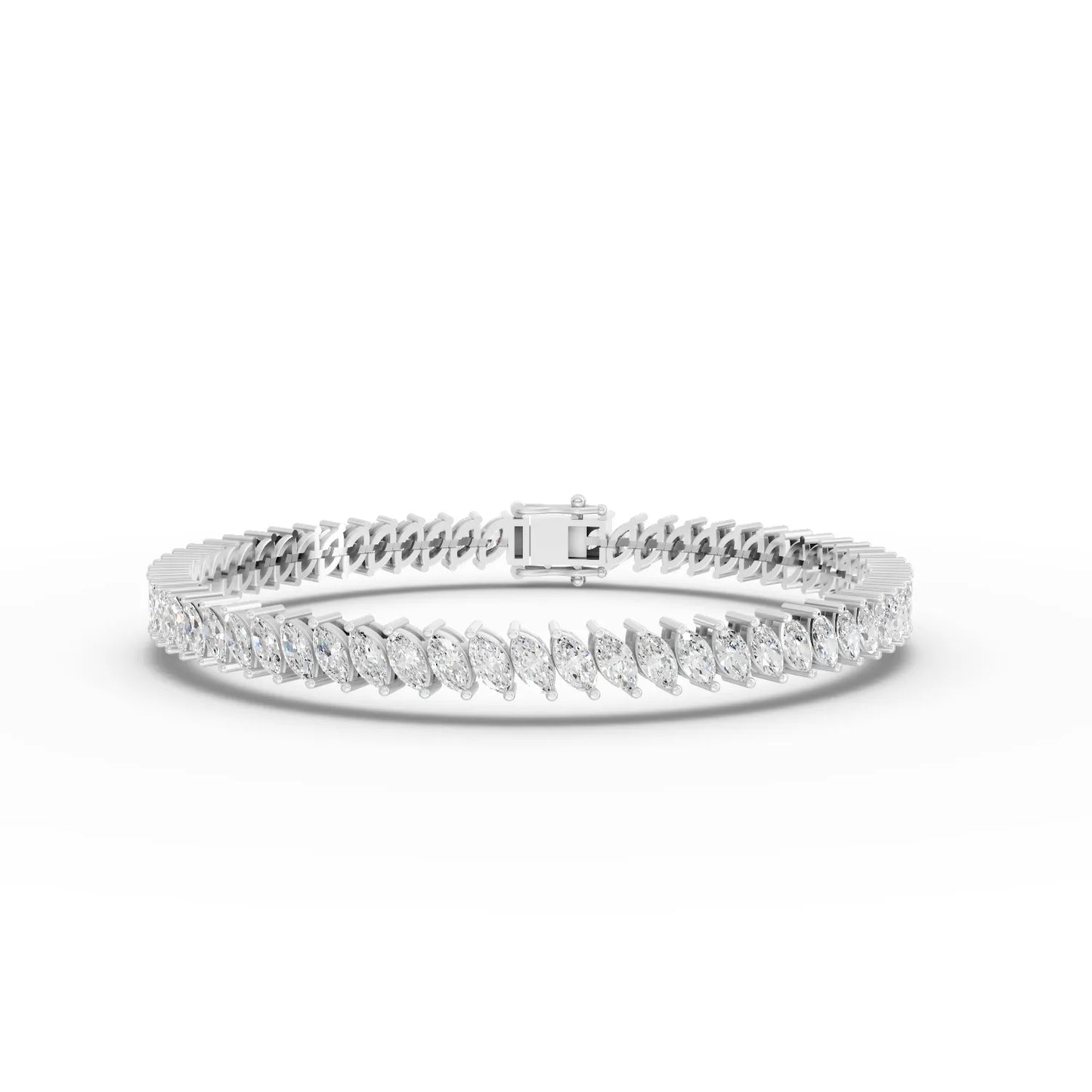 Marquise Cut Moissanite Diamond Tennis Bracelet