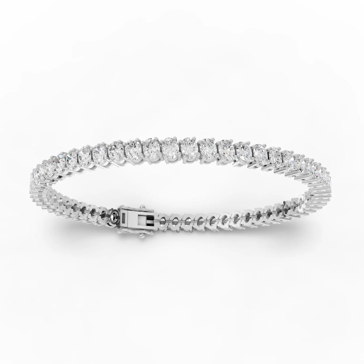 Oval Cut Moissanite Diamond Tennis Bracelet