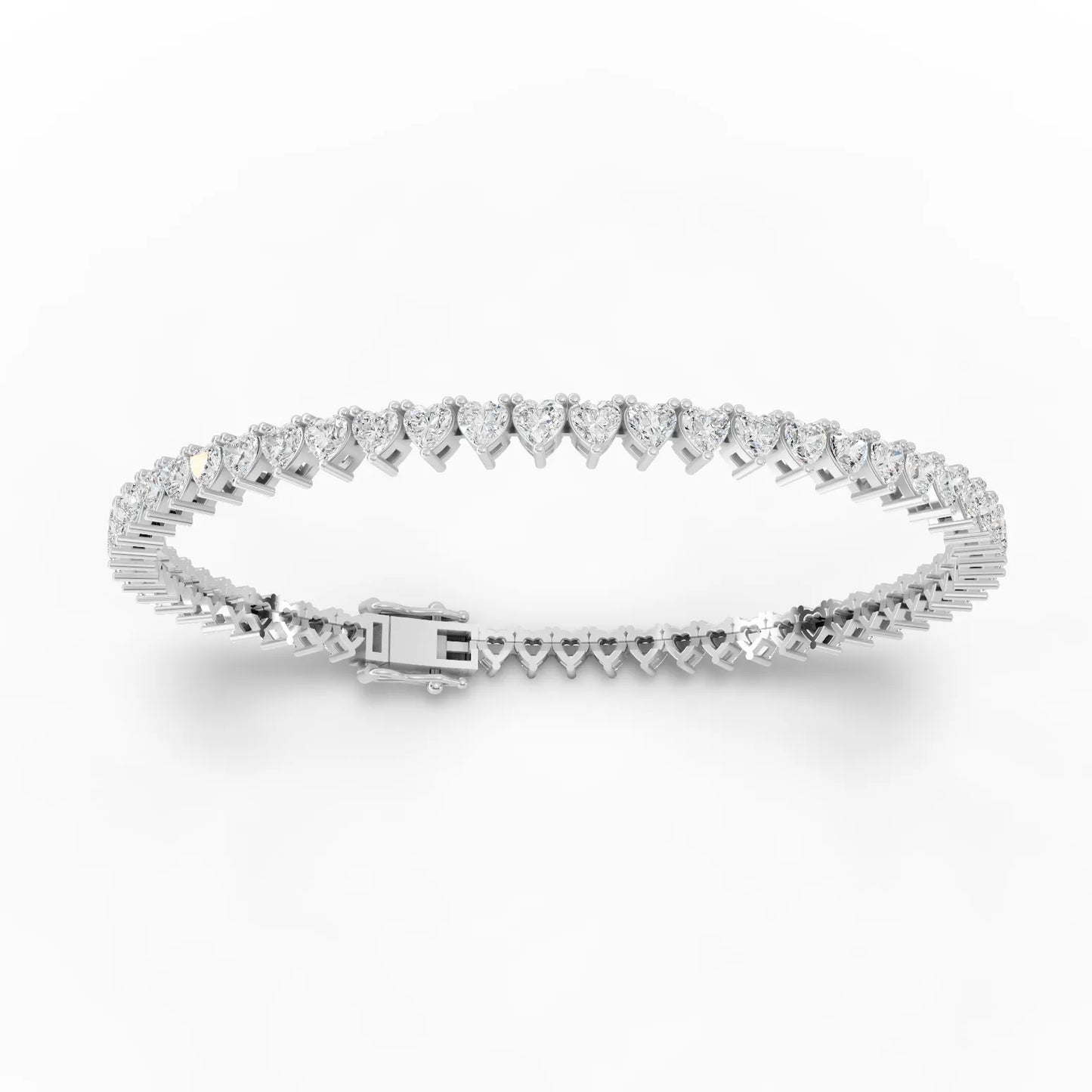 Heart Cut Moissanite Diamond Tennis Bracelet