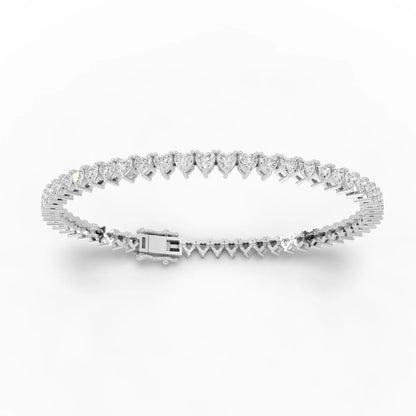 Heart Cut Moissanite Diamond Tennis Bracelet