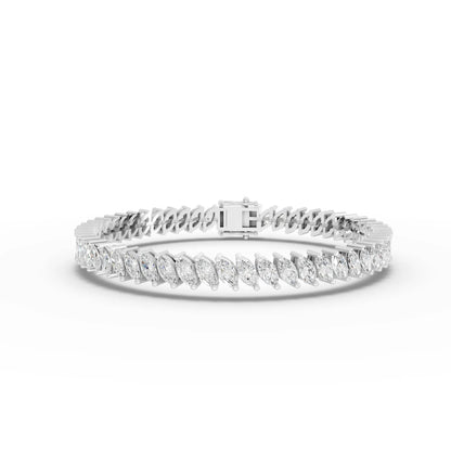 Marquise Cut Moissanite Diamond Tennis Bracelet