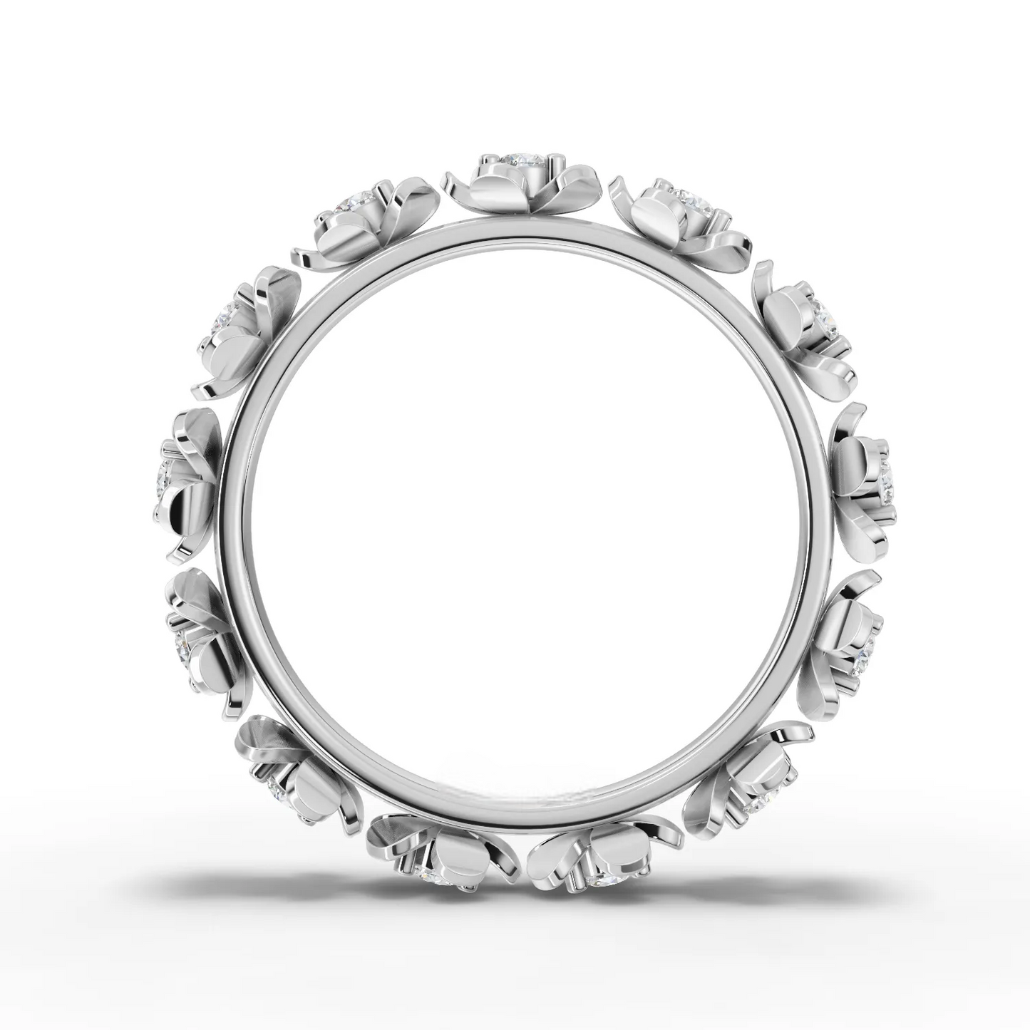 0.45 Carat Round Cut Moissanite Diamond Engagement Ring