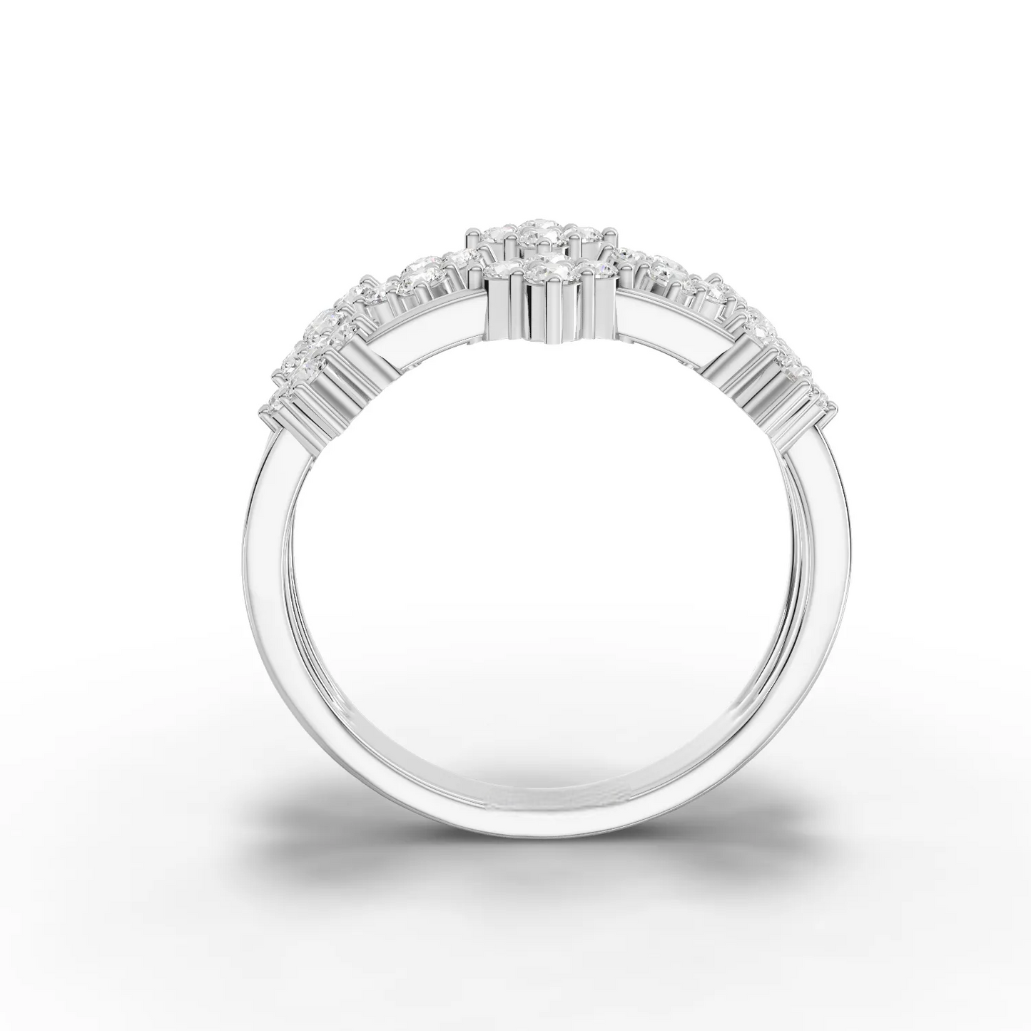 0.62 Carat Round Cut Moissanite Diamond Engagement Ring