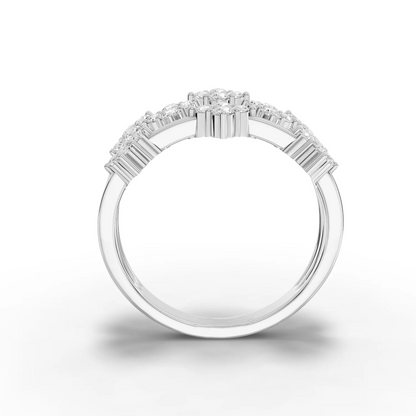 0.62 Carat Round Cut Moissanite Diamond Engagement Ring