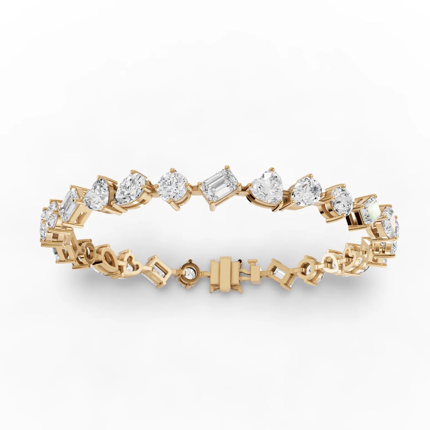 Mixed Shape Moissanite Diamond Tennis Bracelet
