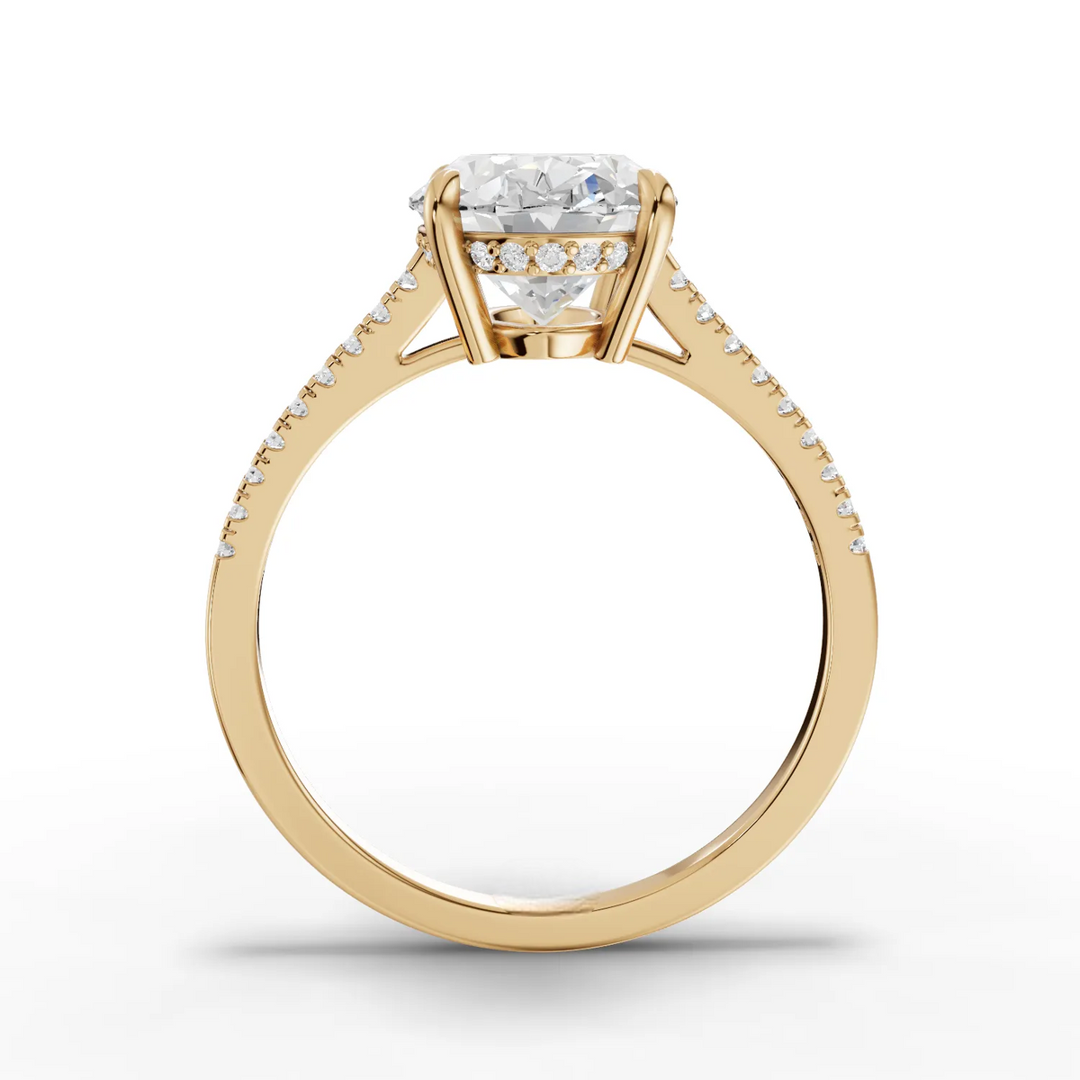 3 Carat Center Oval Cut Moissanite Diamond Engagement Ring
