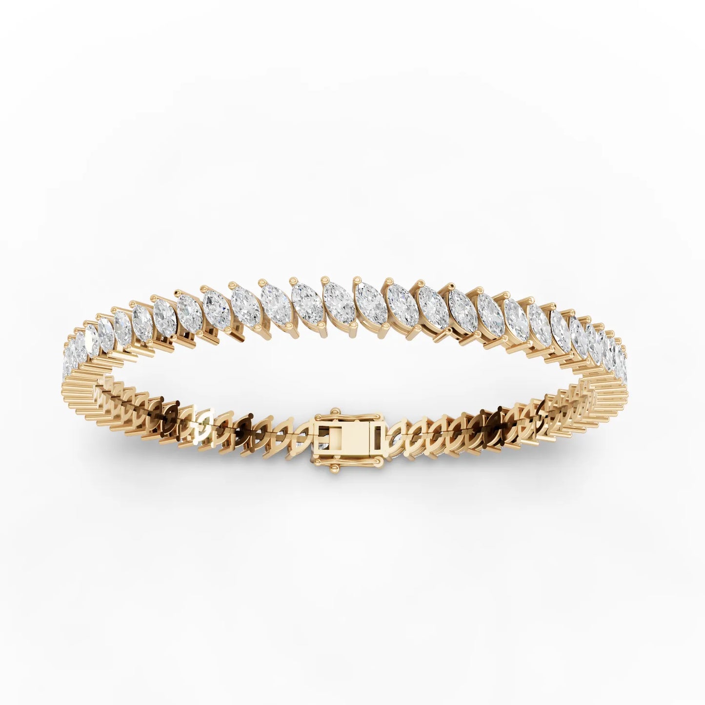 Marquise Cut Moissanite Diamond Tennis Bracelet