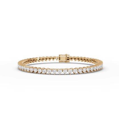 Heart Cut Moissanite Diamond Tennis Bracelet