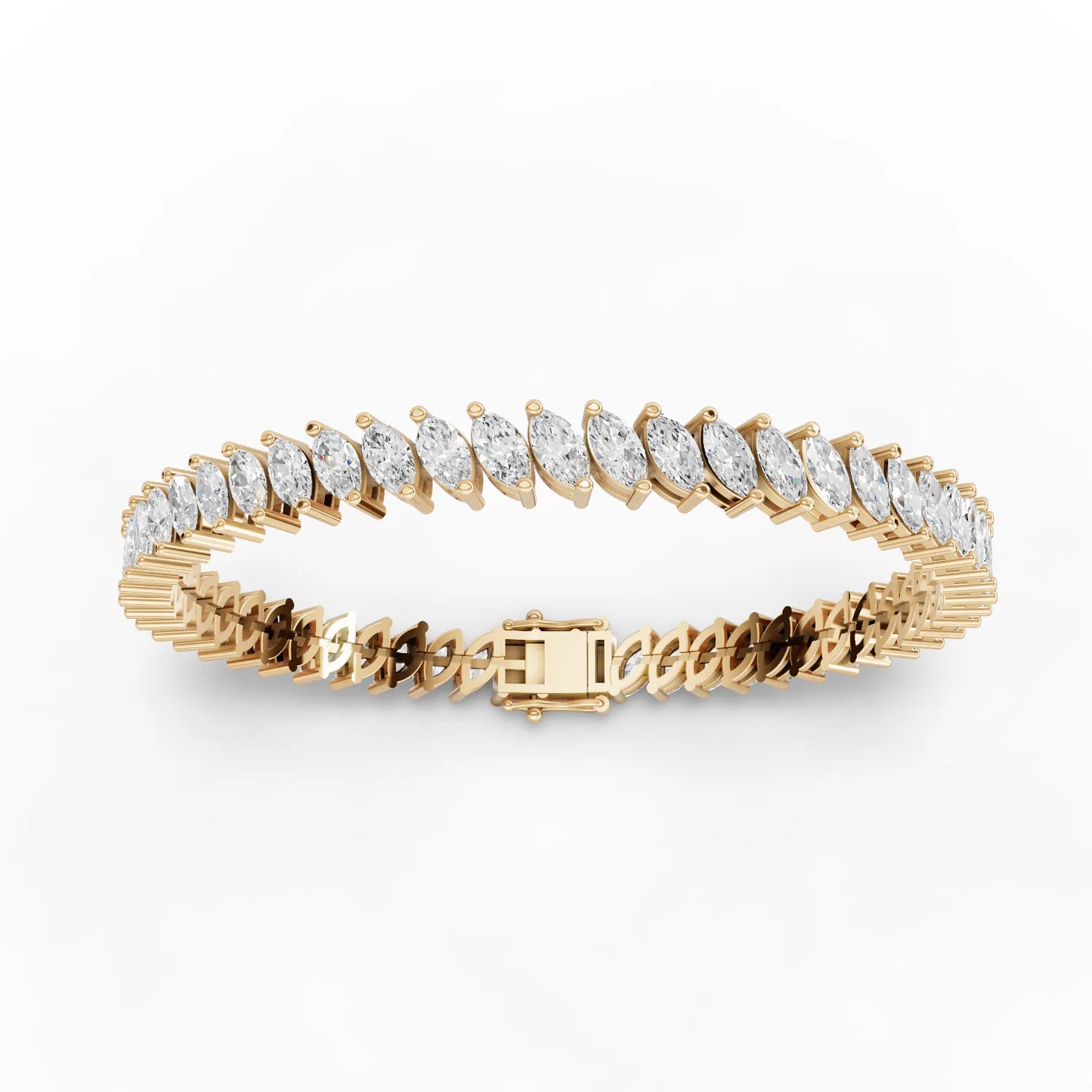 Marquise Cut Moissanite Diamond Tennis Bracelet