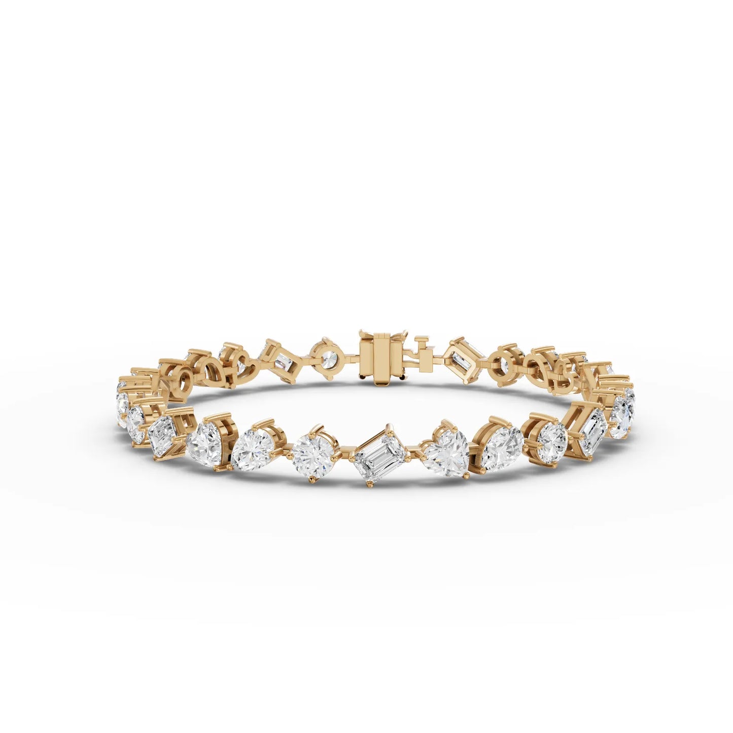 Mixed Shape Moissanite Diamond Tennis Bracelet
