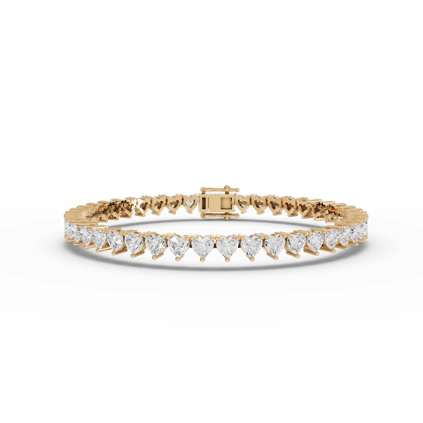 Heart Cut Moissanite Diamond Tennis Bracelet