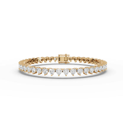 Heart Cut Moissanite Diamond Tennis Bracelet