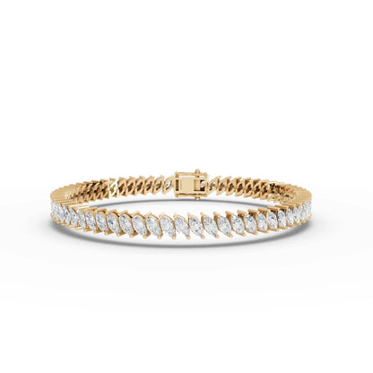 Marquise Cut Moissanite Diamond Tennis Bracelet